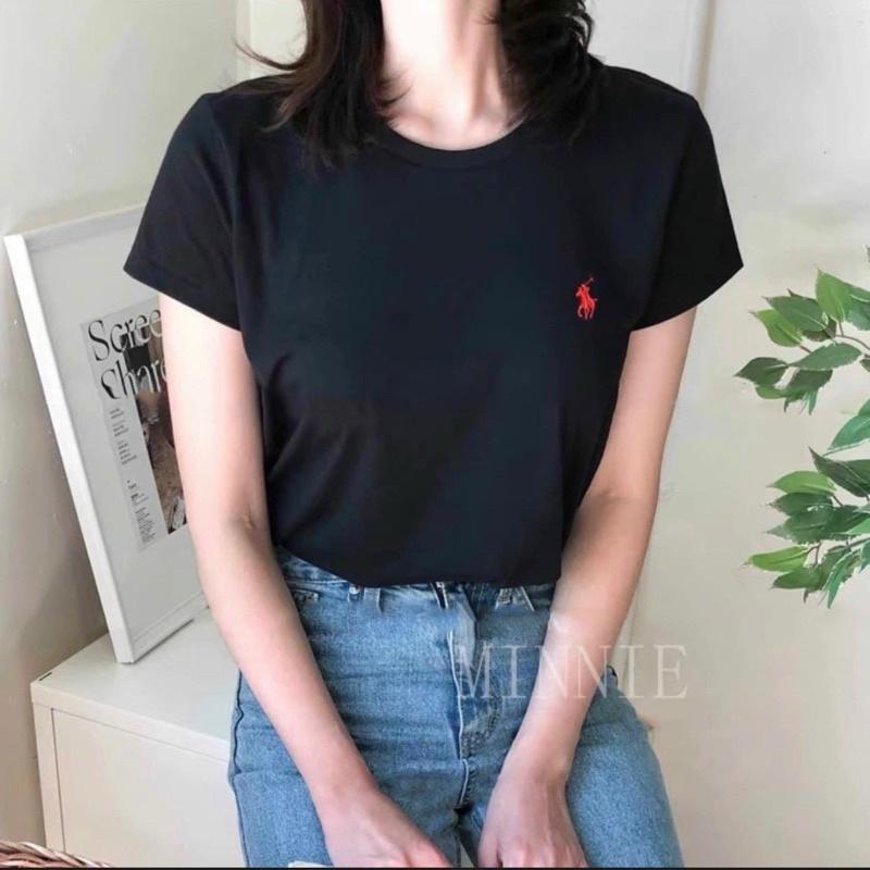 Áo thun nữ polo thêu chất cotton mềm mịn phom vừa người chuẩn xinh
