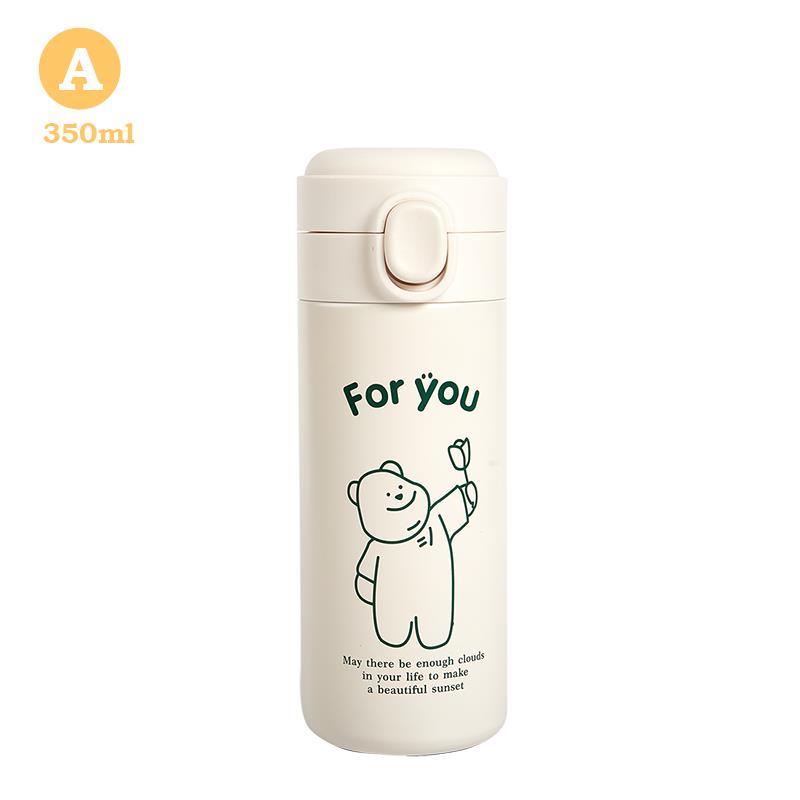 304 Thực Phẩm Bằng Thép Không Gỉ Cao Cấp Cách Nhiệt Chân Không Chống Rò Rỉ Chống Trơn Trượt Ly Di Động Bình Giữ Nhiệt Cho Bé Gái trường Học
