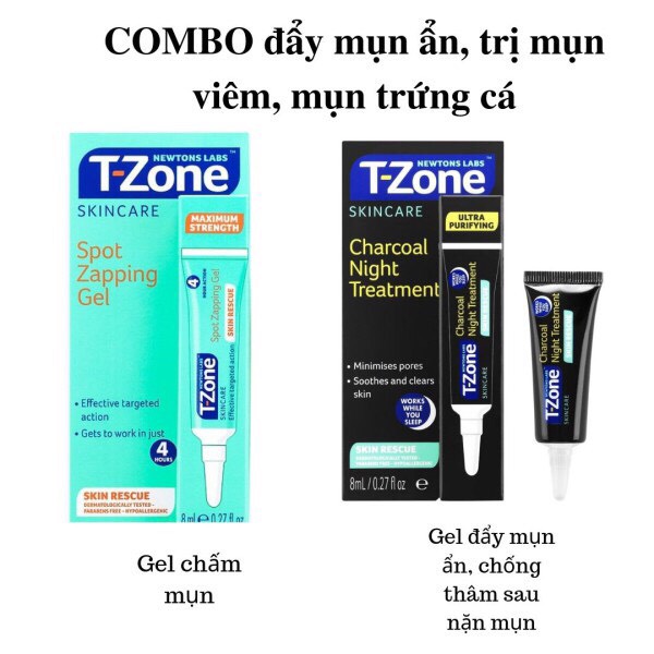 Combo gel ngăn ngừa mụn ngày và đêm T-Zone