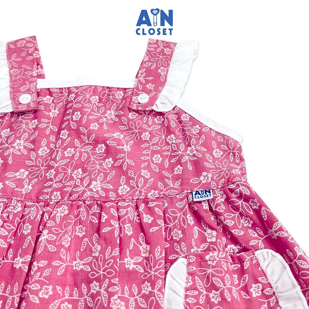 Đầm bé gái họa tiết Dây Hồng nhí trắng cotton boi - AICDBGC1ZW0C - AIN Closet