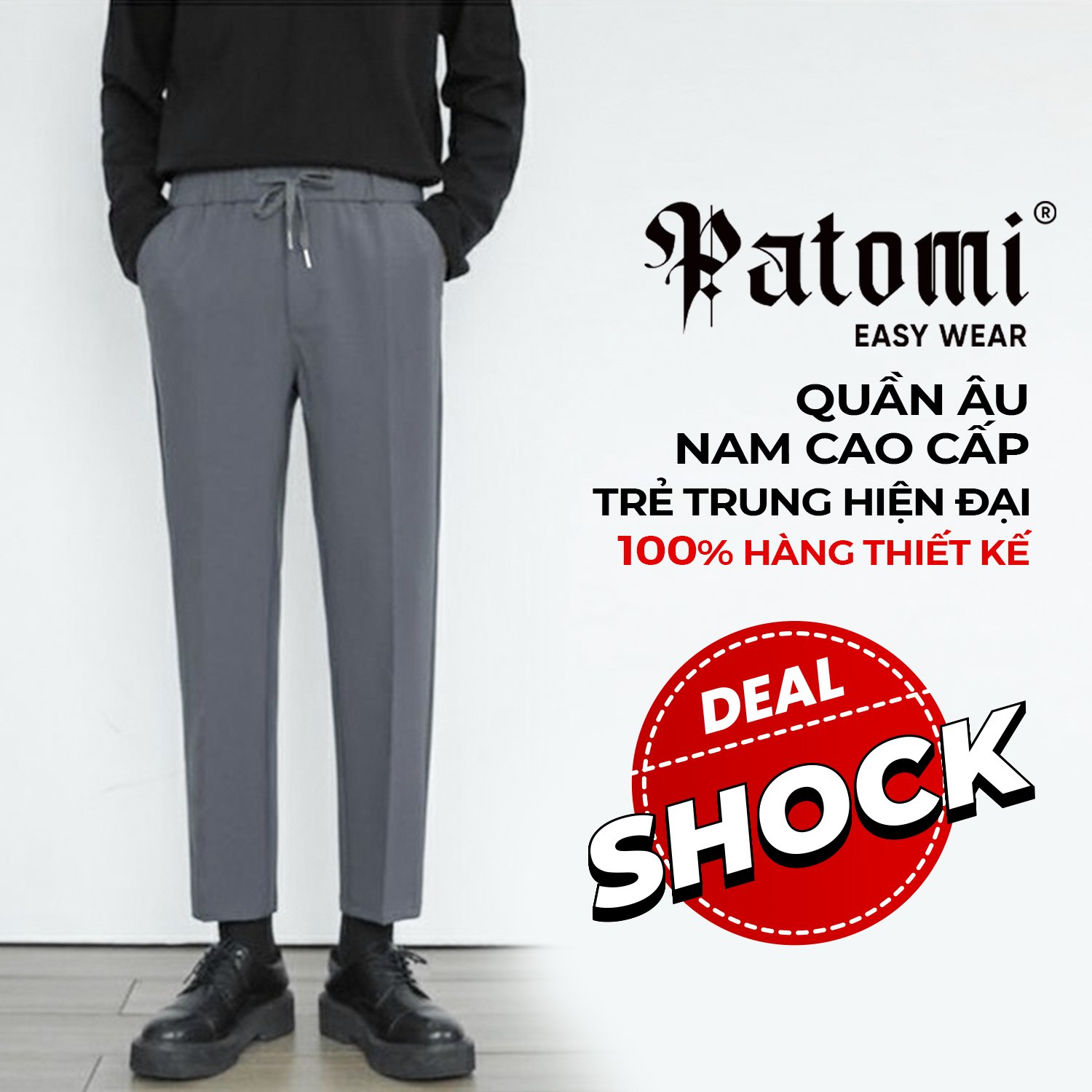 Quần âu dáng hàn nam RAACUS cao cấp công sở Hàn Quốc ống suông, quần baggy nam ống rộng dáng âu phong cách ulzzang