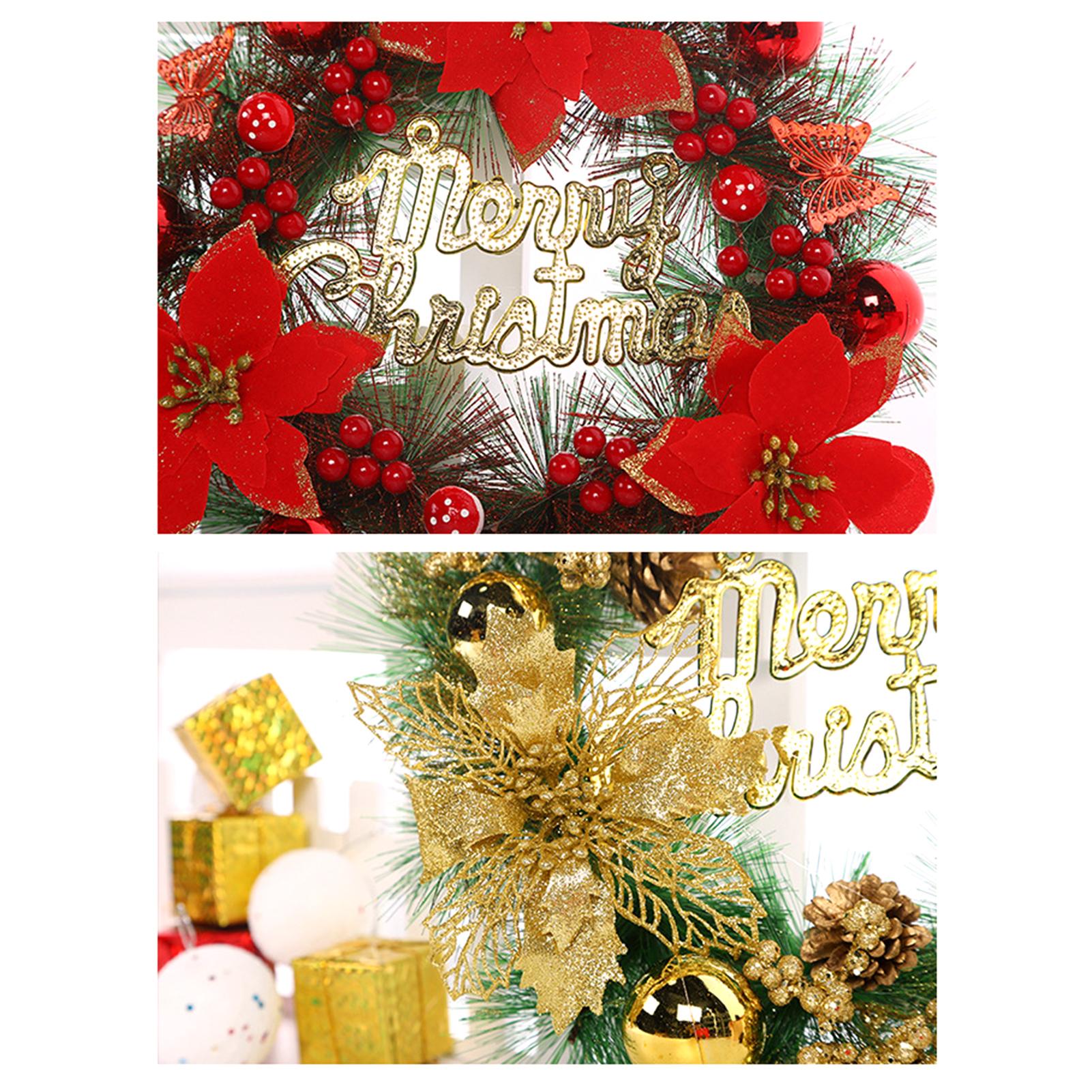 Round Garland H-anging Ornament Wreath Decoration Christmas Decor Xmas Tree Ornaments Festival Holiday Home Daily Use