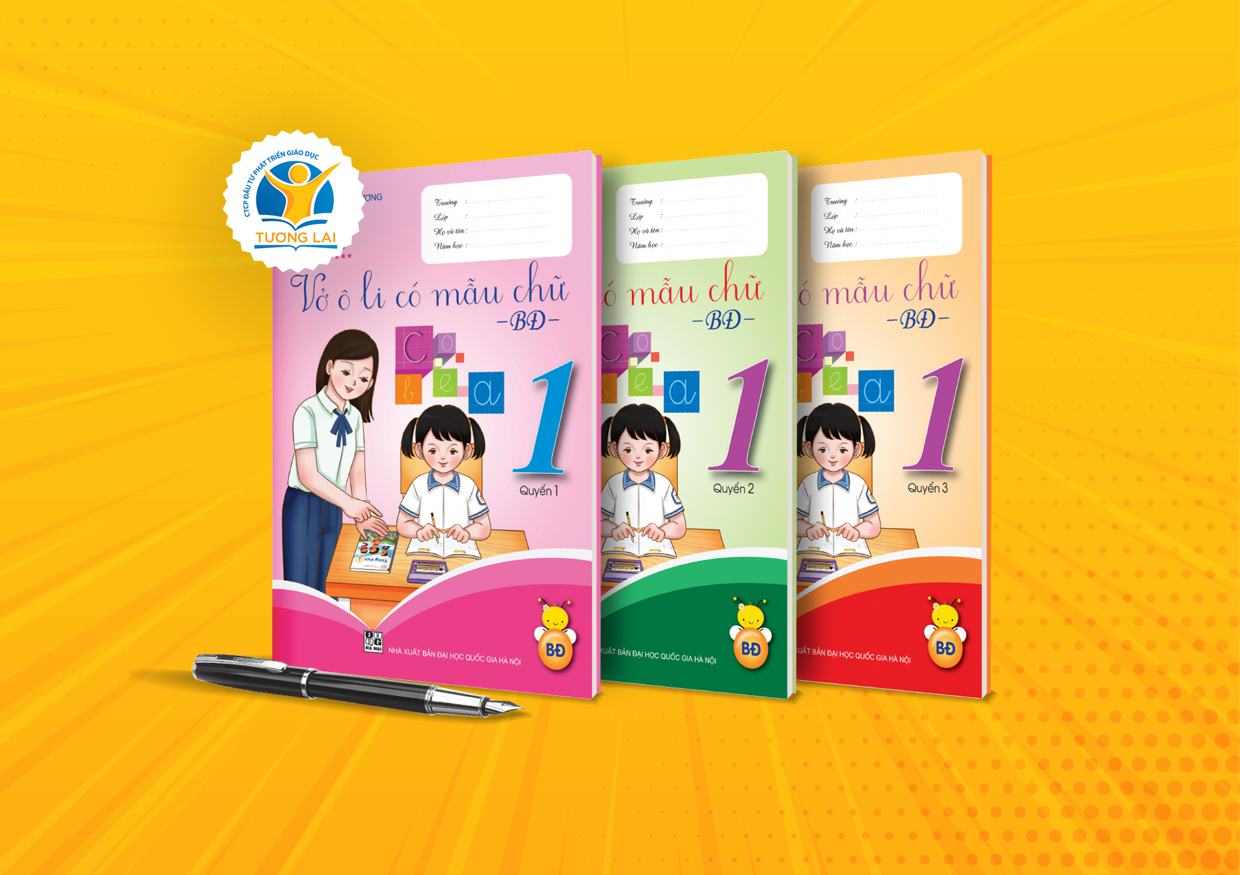Bộ vở ô li mẫu chữ lớp 1