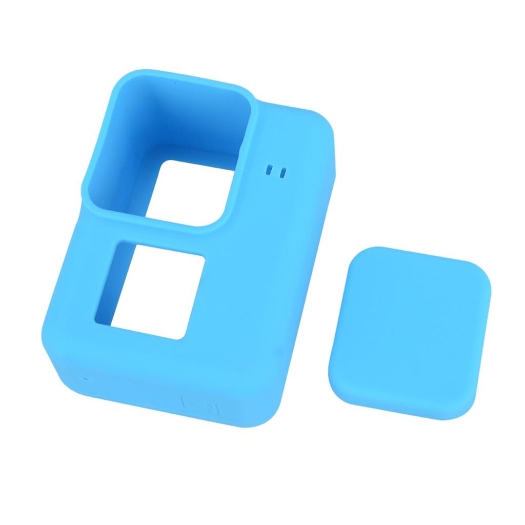Soft Silicone Protective Housing Case + Lens Cap Cover For GoPro Hero 5