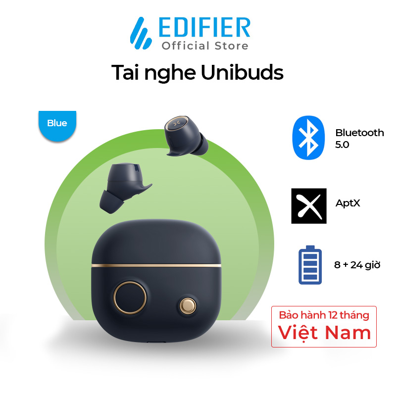 Tai nghe bluetooth Edifier Unibud Thiết kế màn hình led Khử ồn đàm thoại - Hàng chính hãng