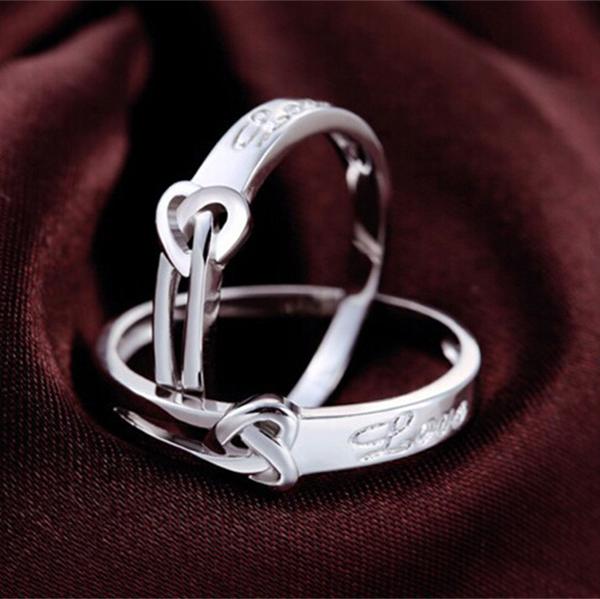 Nhẫn đôi bạc LOVE - Trang sức BẠC Panmila