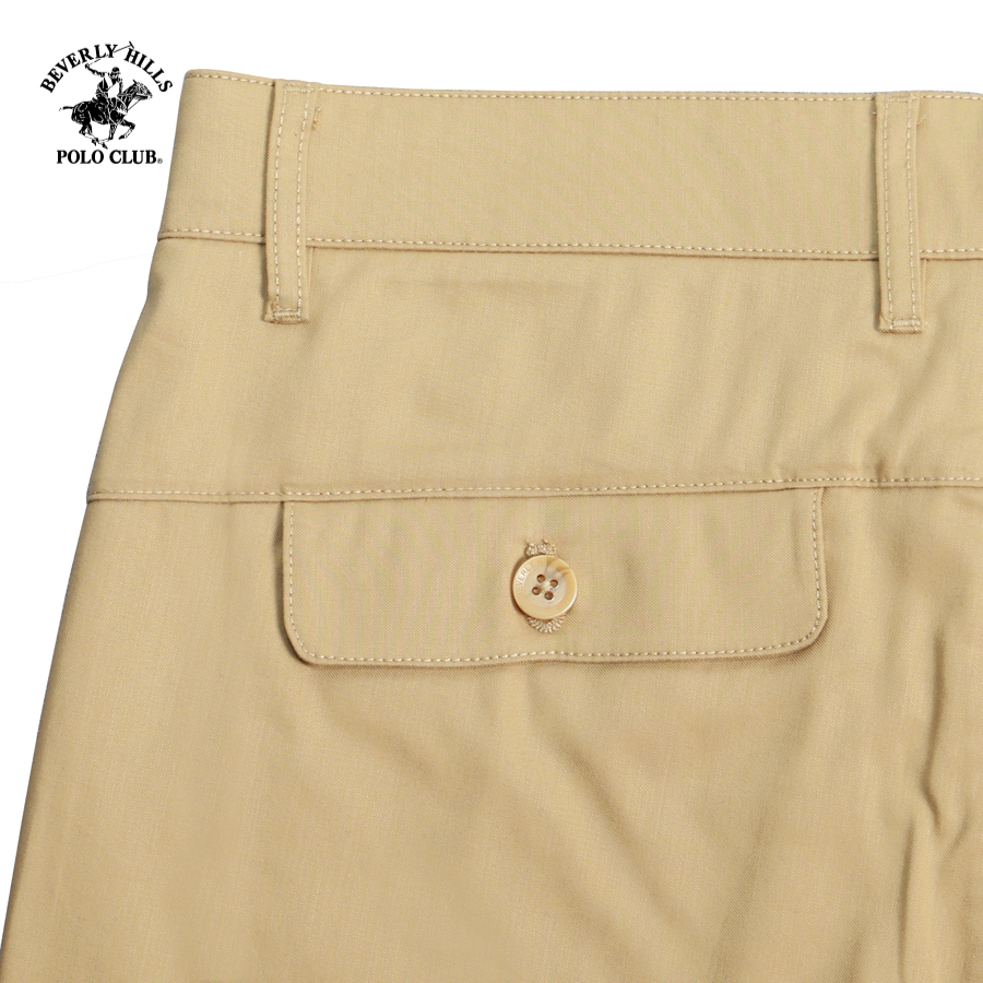 Quần short khaki Nam Beverly Hills Polo Club Slim Fit  màu Be- QKSS22V011