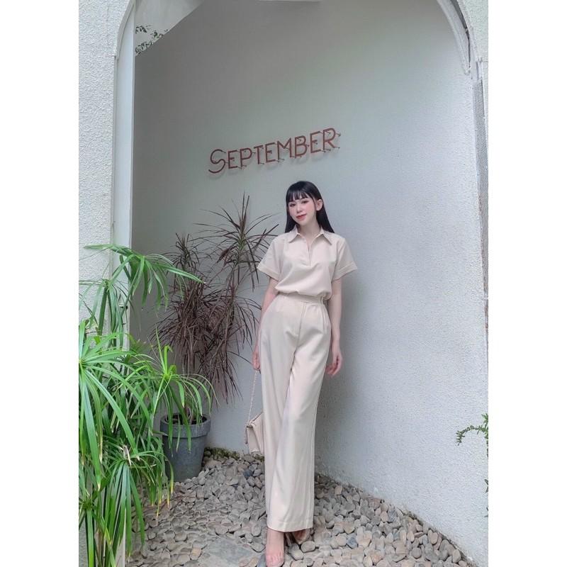 029 - SET ÁO SƠMI QUẦN SUÔNG NUDE