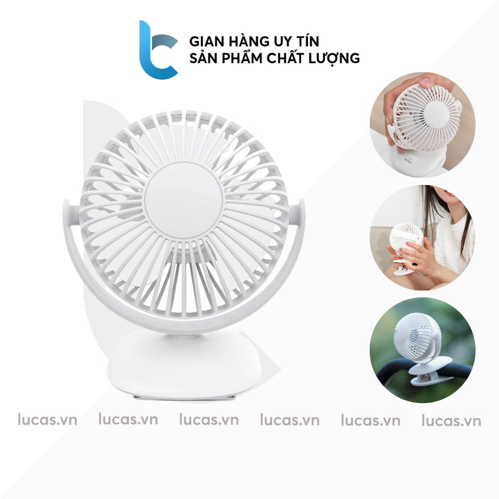 Quạt Kẹp Bàn WIWU 2in1 FS03 - Hàng Chính Hãng