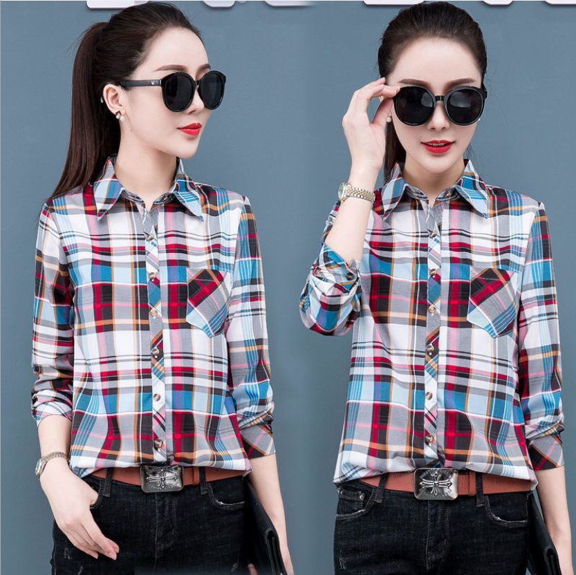 Áo sơ mi nữ công sở kẻ sọc mix màu cực xinh, phối đồ trẻ trung năng động CS23