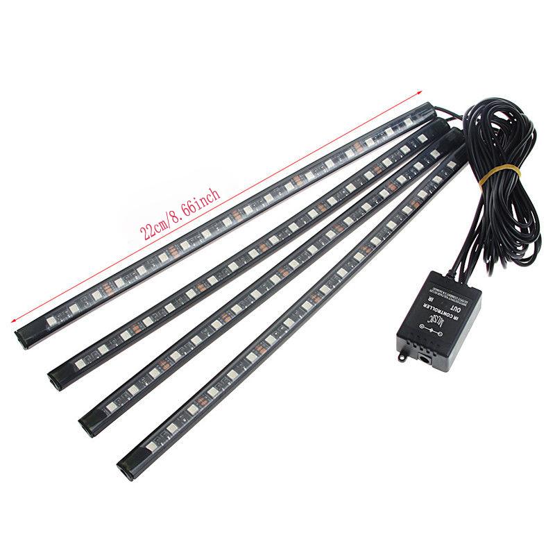 LED 8Color RGB Strip Sound Activated Car Interior Music Lights Ambient Light