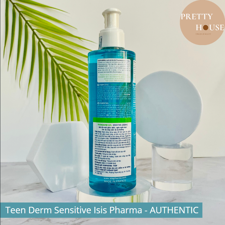 Gel Rửa Mặt Da Nhạy Cảm Giảm Nhờn Ngừa Mụn Teen Derm Gel Sensitive - Isis Pharma