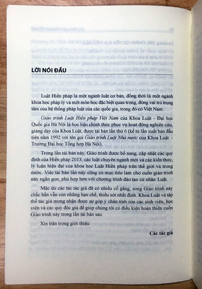 Giáo trình luật hiến pháp Việt Nam