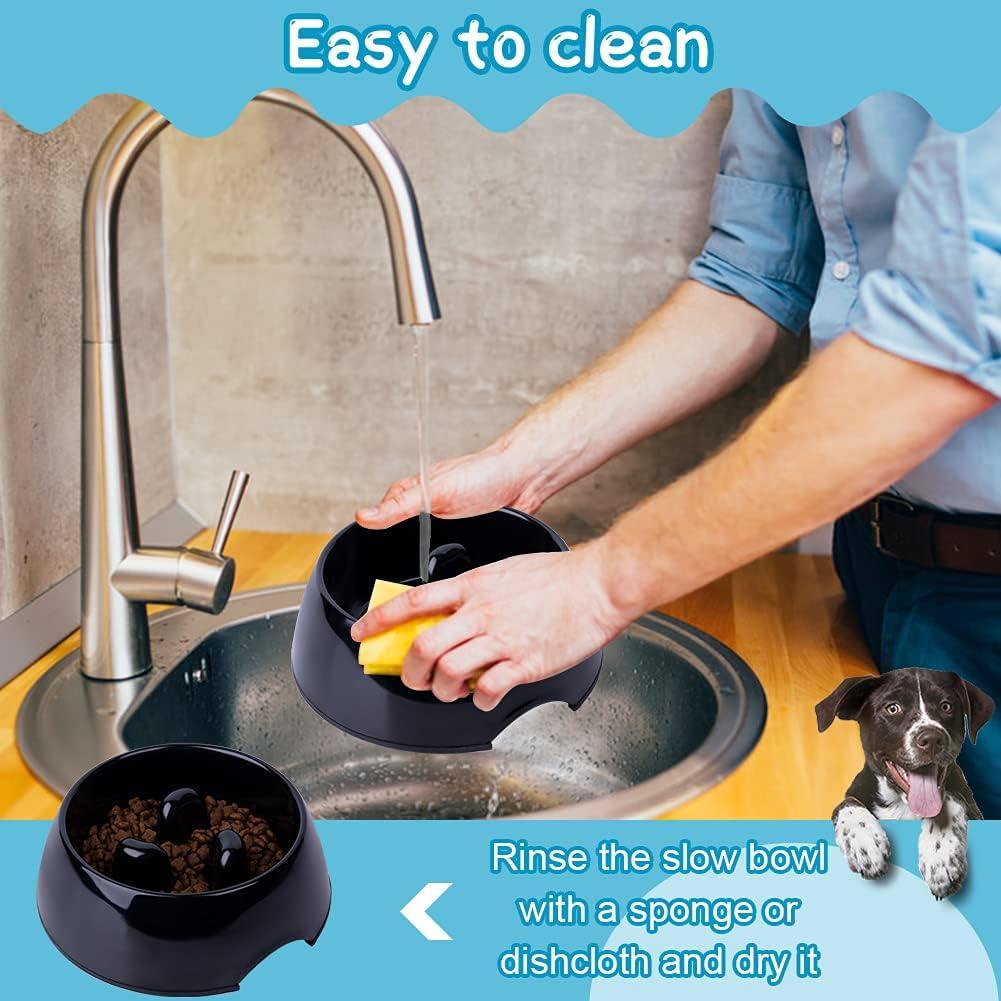 Bát chống háu ăn cho chó mèo, Bát ăn chống trượt giúp thúc đẩy lượng thức ăn ăn vào chậm hơn, Bát Melamine chống đầy hơi tương tác