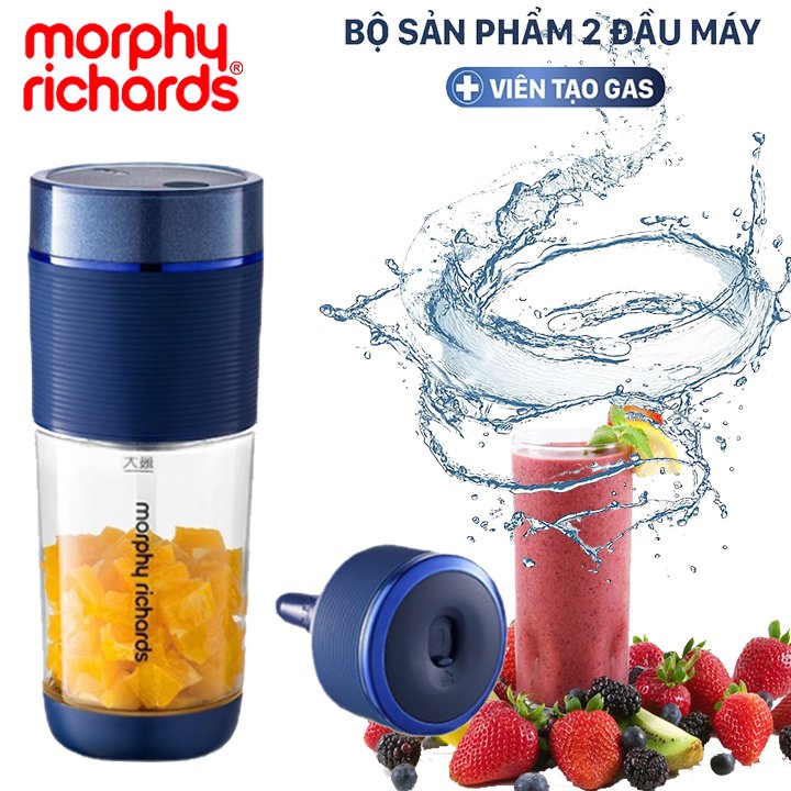 Máy xay sinh tố tạo ga cầm tay Morphy Richards MR9801 dung tích 260ml, thân cốc Tritan, dung lượng pin 1200mAh-Hàng chính hãng