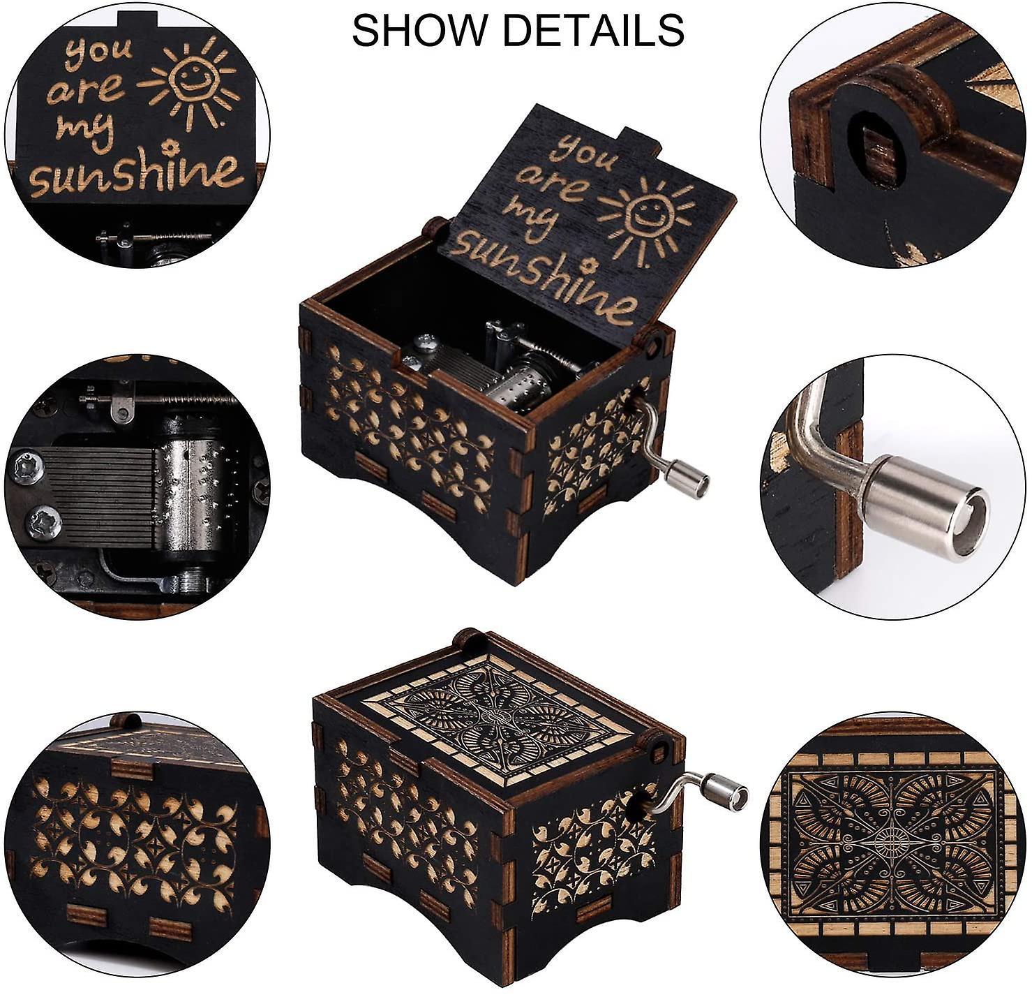 Hộp Nhạc Tay Quay Gỗ Hộp Nhạc You Are My Sunshine Musical