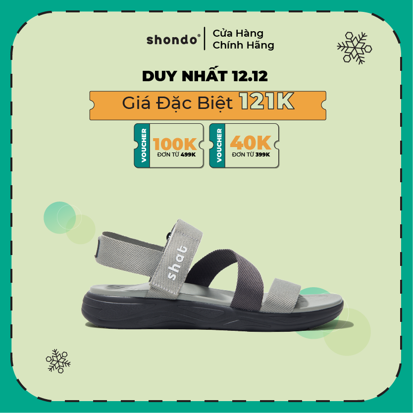 Giày Sandals Thời Trang Shat Xám Hai Màu S1M2020