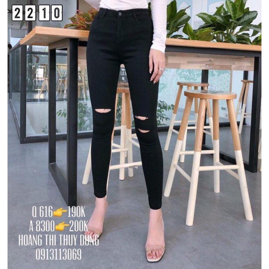 Quần jean nữ rách gối thời trang