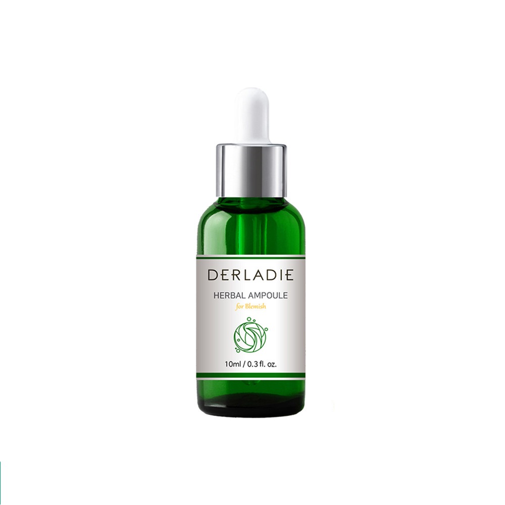 Tinh Chất Chấm Mụn Tràm Trà Derladie Herbal Ampoule For Blemish 10ml (Xẹp mụn, khô cồi sau 72h)