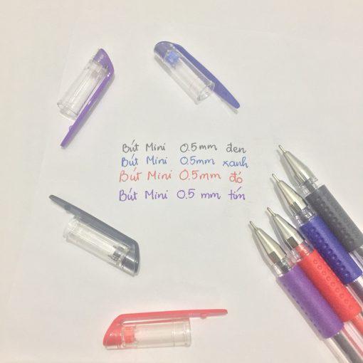 Combo 10 Bút bi bút mực nước 0.5mm cao cấp mực đều - 2 ngòi bút nước xanh đen đỏ
