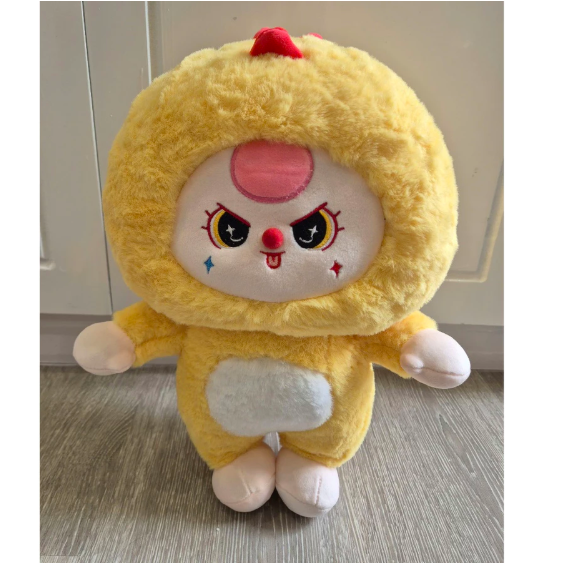 Thú nhồi bông baby three gà vàng đáng yêu - Size từ 35cm đến 70cm - Quà tặng gấu bông bb3 mèo đen êm mịn cho bé