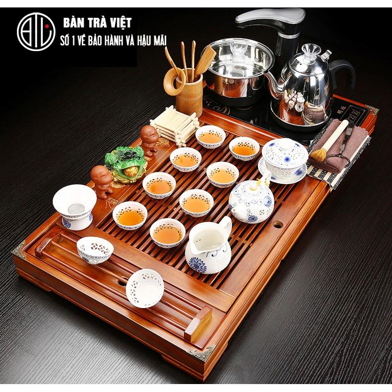 【Mới về】Bàn trà điện thông minh giá rẻ có đủ khay bàn, bếp pha trà, ấm chén gốm sứ nhiều mẫu đẹp tùy chọn theo sở thích
