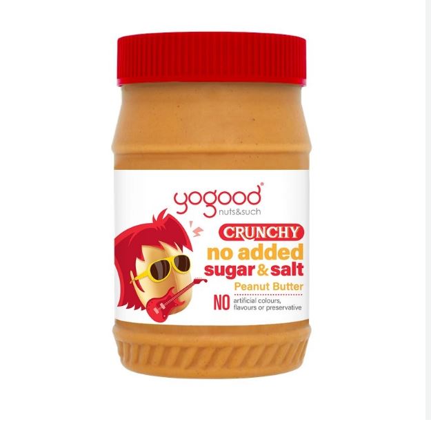 Date 06/25  Bơ đậu phộng giòn không đường, không muối Yogood Crunchy Peanut Butter NO ADDED SUGAR Hộp 453g
