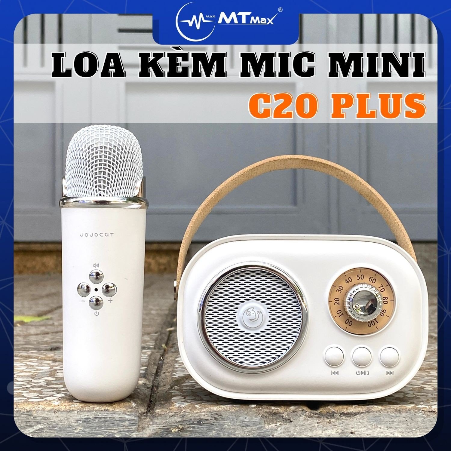 Loa Bluetooth Kèm Mic C20 Plus nhỏ gọn – 3 Trong 1 Bluetooth/Thẻ TF Karaoke, Nghe Nhạc Vui Chơi Ngoài Trời Cùng C20 Plus