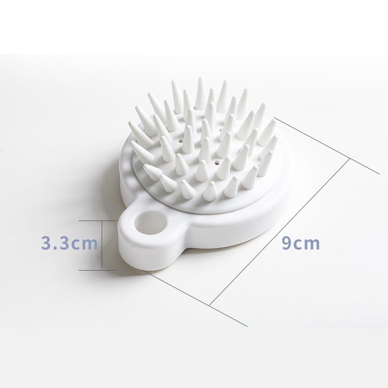 Lược Silicon Gội Đầu Chải Tóc Nhật Bản/ Bàn Chải Gội Massage Da Đầu - Giảm Rụng Tóc - Kích Thích Mọc Tóc (Có Hộp)