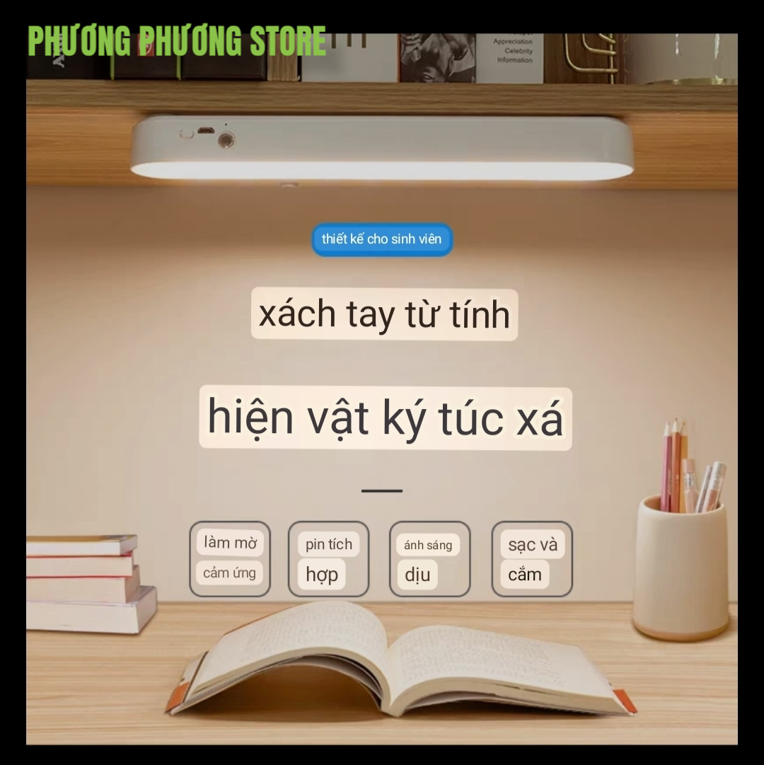 Đèn Led thông minh cao cấp gắn tường, tủ đọc sách tích điện đa năng nhiều cấp độ điều chỉnh ánh sáng bằng nút cảm ứng 1 chạm và điều khiển từ xa có hẹn giờ