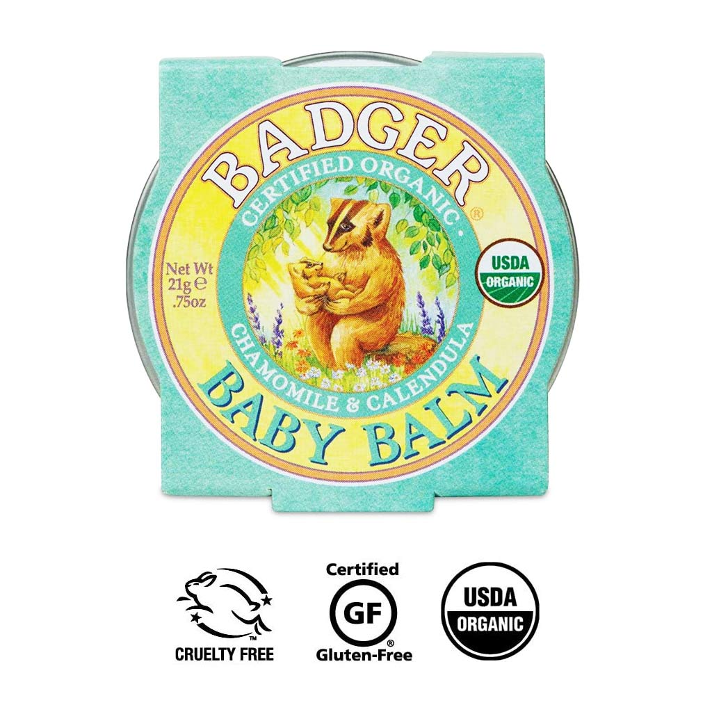 Sáp Hữu Cơ Dưỡng Da Cho Bé Badger Baby Balm - Dưỡng ẩm và bảo vệ da bé, chứng nhận USDA Organic - 0.75oz (21g)