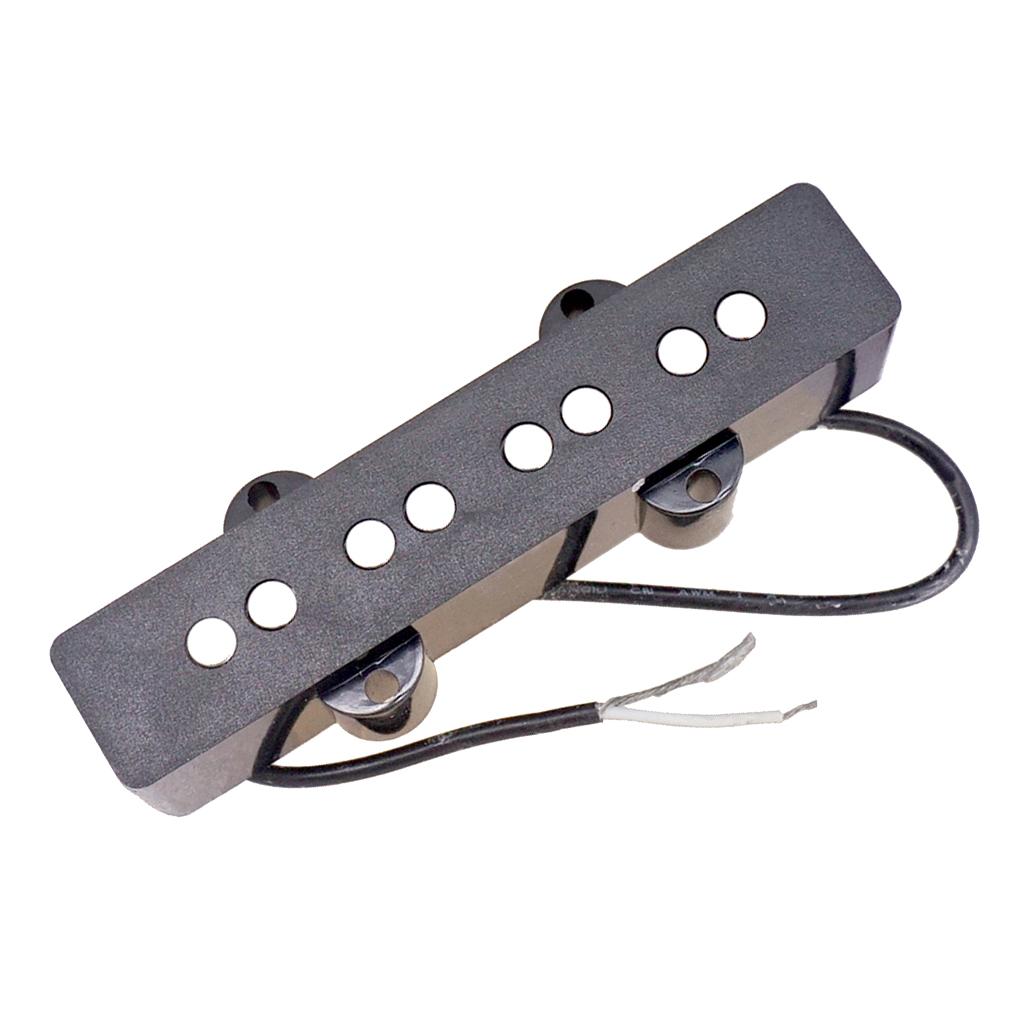 Pack of 2 Metal Electric Bass Open Pickups Black for JB Jazz Bass Part