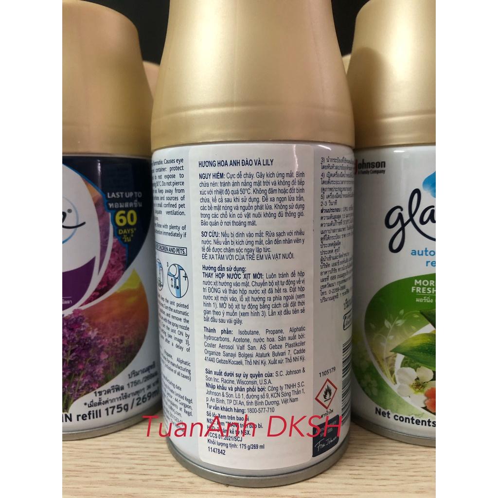 - Chai Xịt Phòng Thay Thế Vào Máy Xịt Phòng Tự Động Glade - 269ml/175g - Hàng chính hãng DKSH Việt Nam.