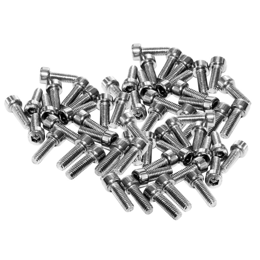 100 Món Bằng Thép Không Gỉ Cup Đầu Lục Giác Bu Lông Ốc Vít M3 X 8 Mm