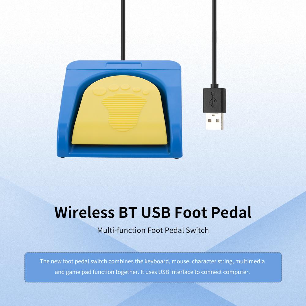 Công tắc chân không dây BT đa chức năng Hỗ trợ bàn đạp chân tùy chỉnh Kết nối có dây cho trò chơi thu nhận hình ảnh - Nhiều màu