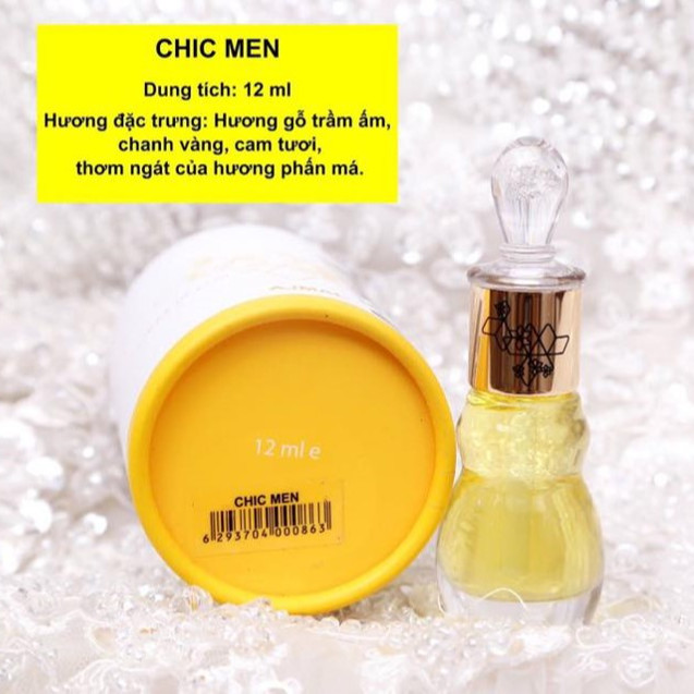 Tinh Dầu Nước Hoa Ajmal Dubai Chic Men Chính Hãng - ANGEL CONCENTRATED PARFUME 12ml