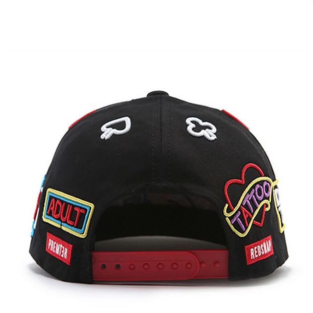 PREMI3R Nón Snapback Nón hiphop NEON POKER black mũ lưỡi trai phong cách hàn quốc nón thương hiệu chính hãng