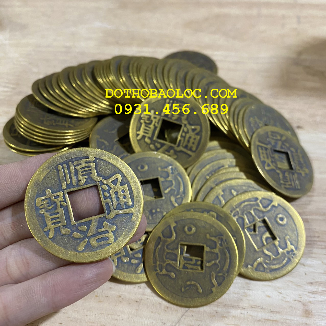 Đồng xu cổ phong thủy đường kính 4.2cm - mang lại may mắn, thịnh vượng