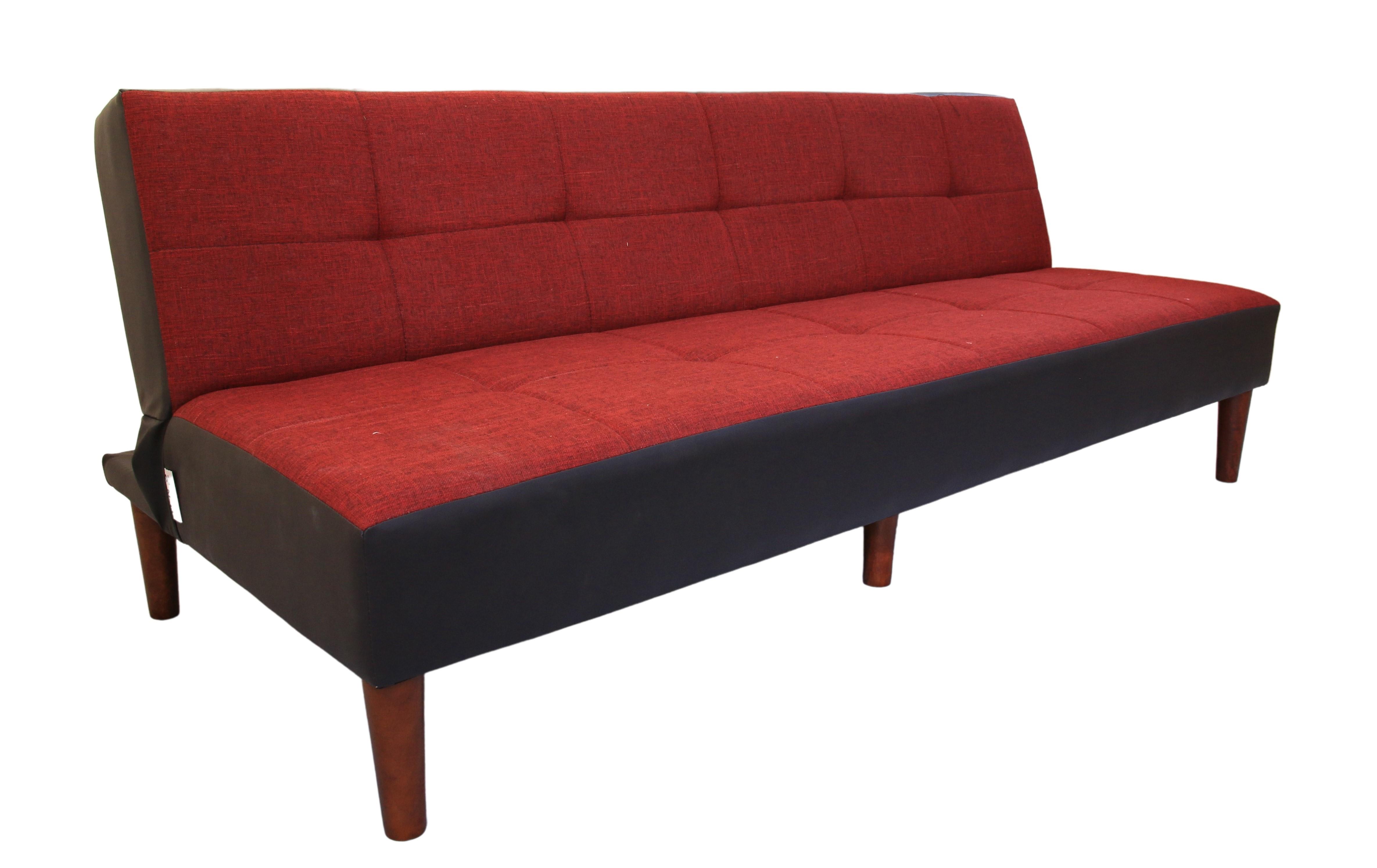 Sofa bed Juno sofa chân gỗ màu xám, đỏ, xanh lá