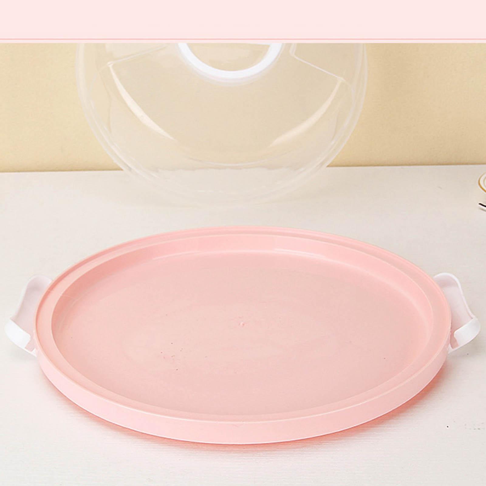 Cake Stand with Lid Cover Handle Round/Square Cake Keeper Clear Birthday 10inch