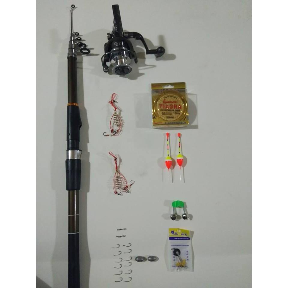 Bộ Cần Câu 2 khúc Shimano 2m4 đầy đủ phụ kiện như hình