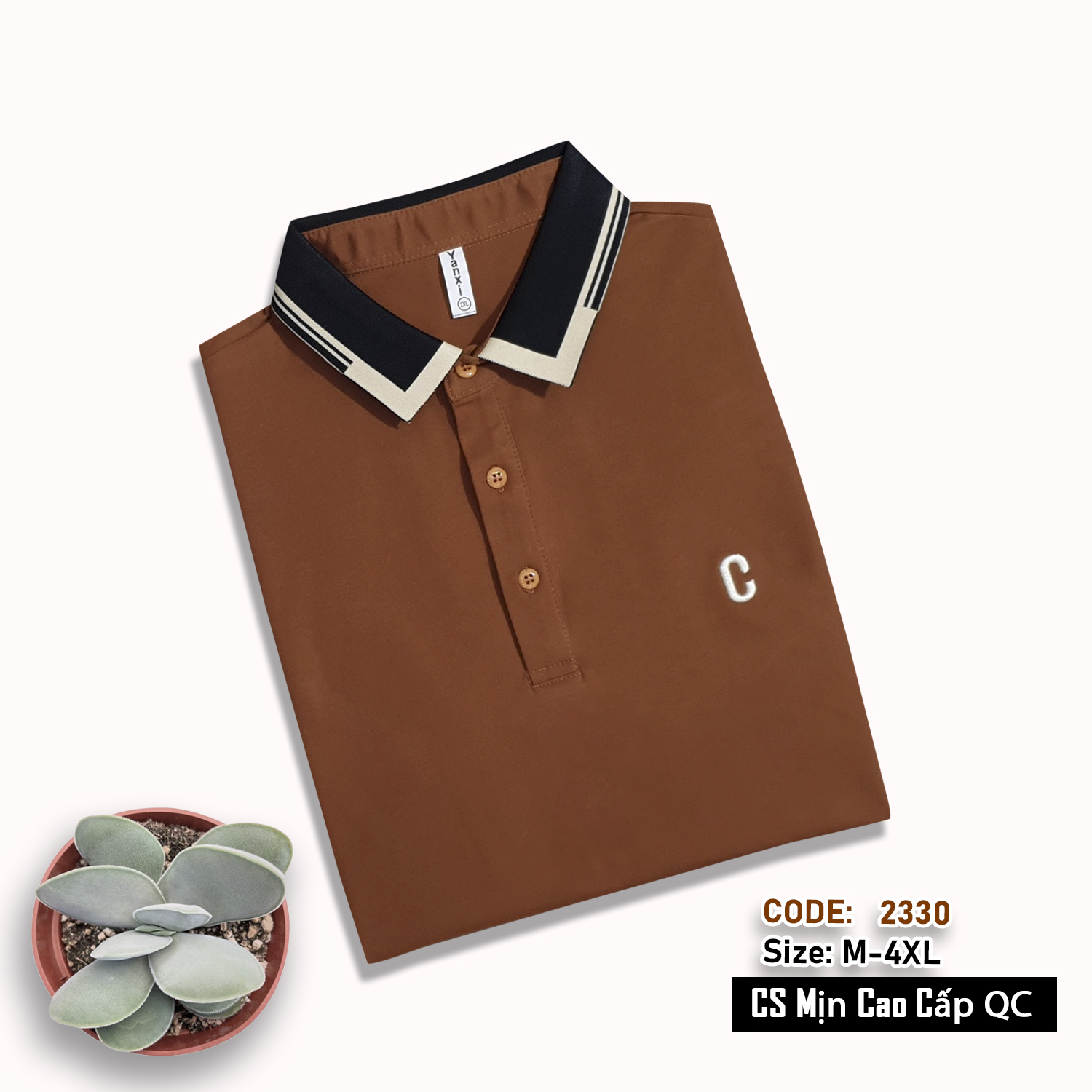 2330 - Áo Polo nam tay ngắn, Áo cổ trụ nam thun lạnh cao cấp, hàng Xưởng may Vinh Thiện Phát, sỉ từ 10 cái