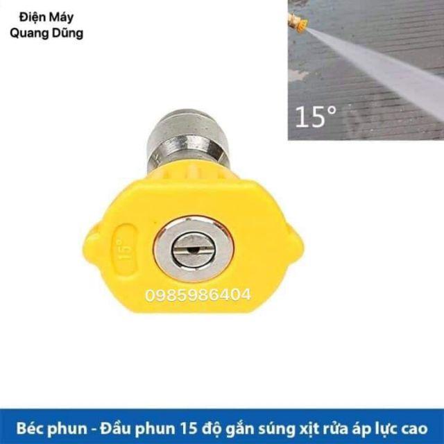 Béc phun - Đầu béc 0,15,25,40 độ gắn sung xịt rửa của máy rửa xe áp lực cao - Ren nối nhanh 1/4 inch