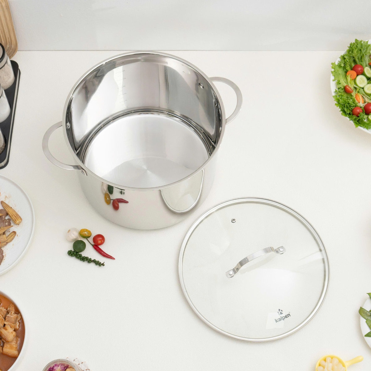 Bộ nồi xửng hấp Inox 5 đáy Kalpen L30PRO size 30cm dung tích 14L, chuẩn ĐỨc bảo hành 5 năm