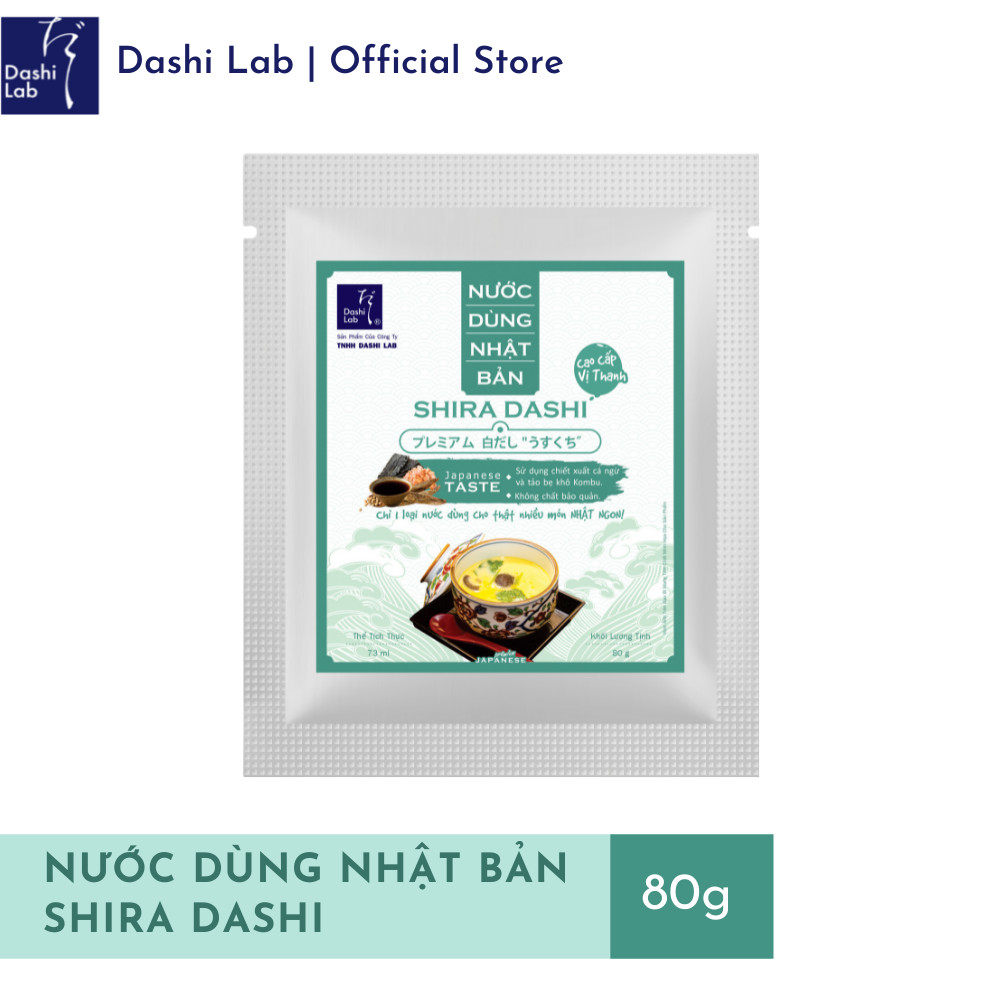 Nước Dùng Shira Dashi Nhật Bản Cao Cấp (Vị thanh) - Dashi Lab - 80g/gói