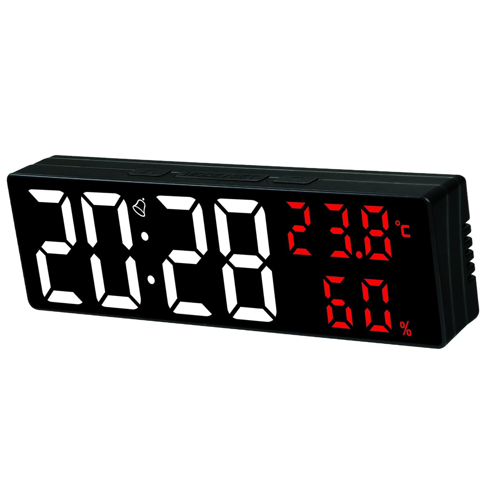 Large Number Digital Clock LED Display Snooze Function for Living Room