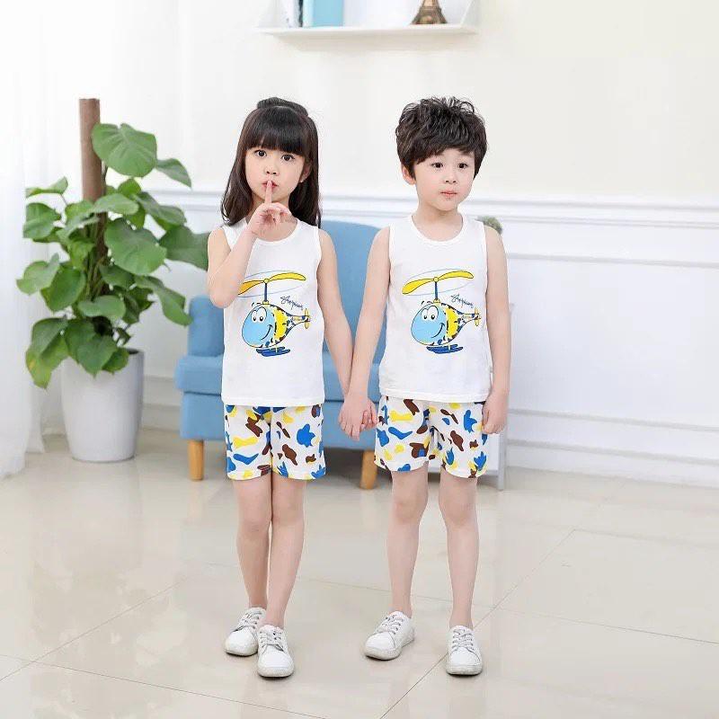 Bộ ba lỗ size đại cho bé trai bé gái  mẫu số 05