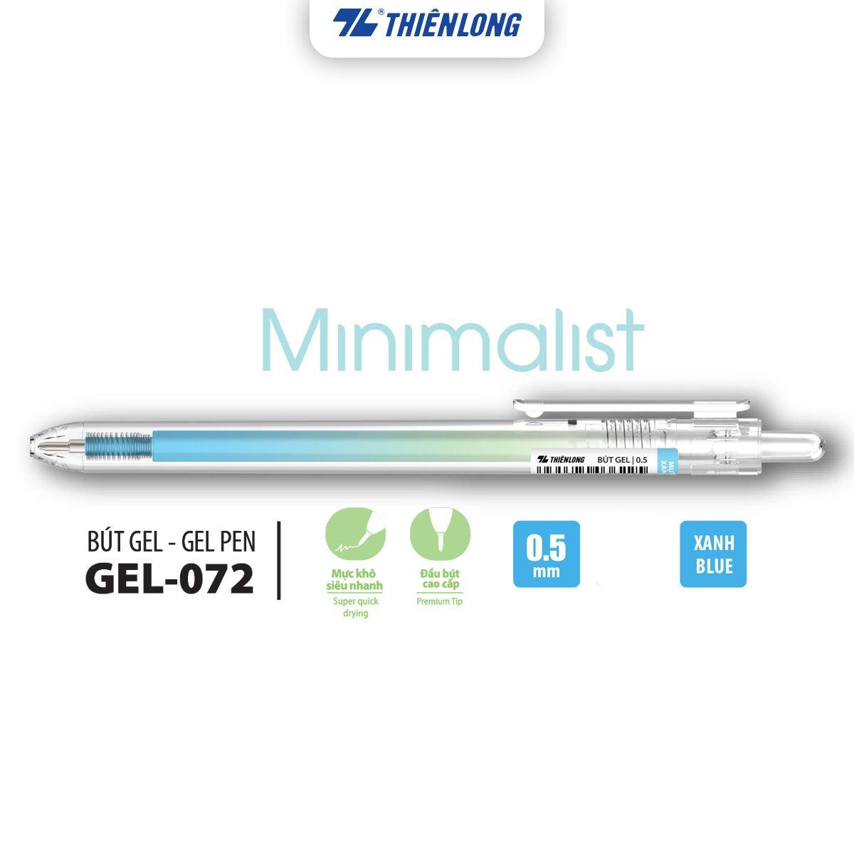 Combo 5/10/20 Bút gel Minimalist Thiên Long Gel-072