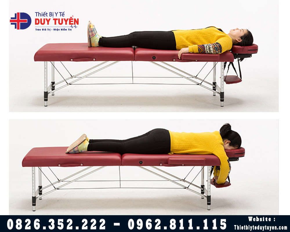 Giường Massage Gấp Gọn Chân Hợp Kim Chắc Chắn Dễ Dàng Di Chuyển Tải Trọng 250Kg