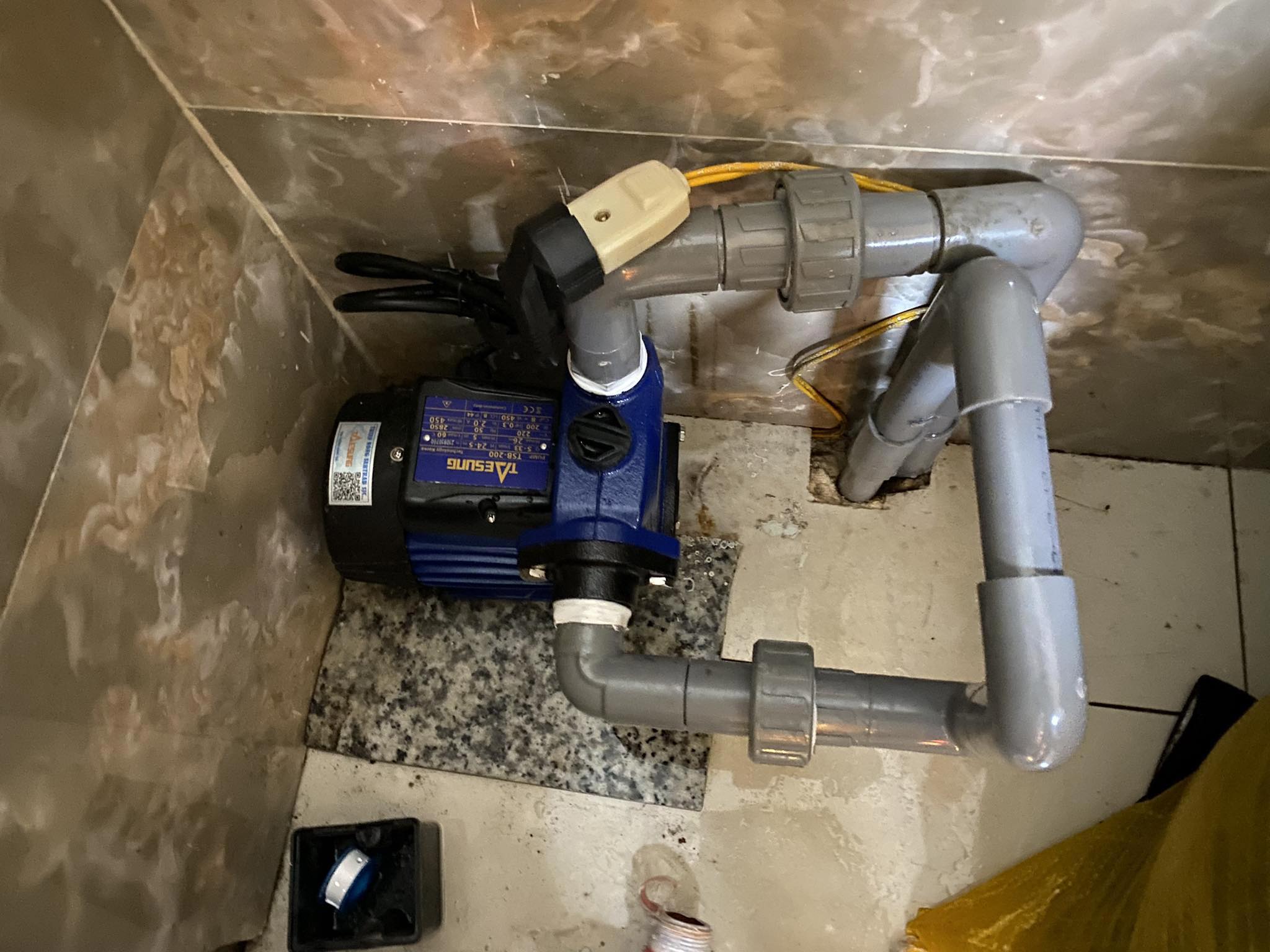 Máy bơm nước cơ 400w TAESUNG dùng cho nhà 2-5 tầng, bơm trợ lực hút nước thủy cục đẩy lên bể chứa, bơm cấp thoát nước, tưới tiêu, vệ sinh nhà vườn,....